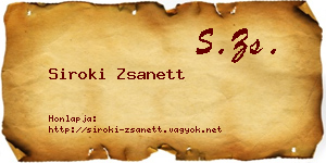Siroki Zsanett névjegykártya