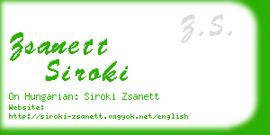 zsanett siroki business card